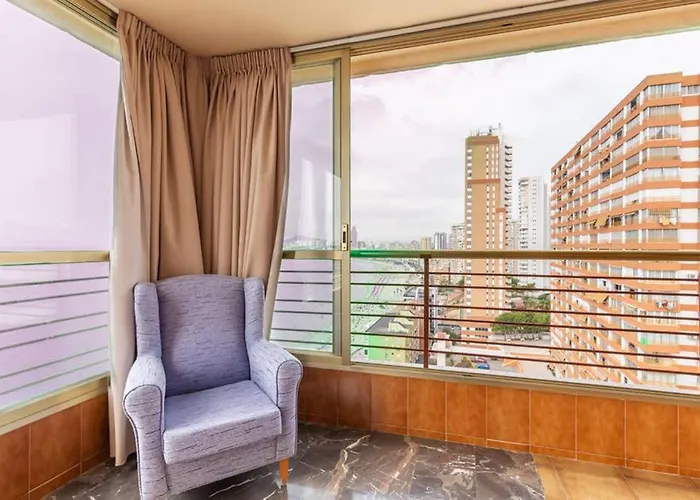 Апартаменты Torre Benipark 13c Primera Linea Playa Poniente Бенидорм